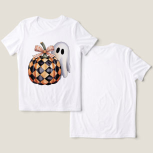 T-shirt En Tri-matière Éffrayant Ghost Peek Halloween T-Shirt, Checkere
