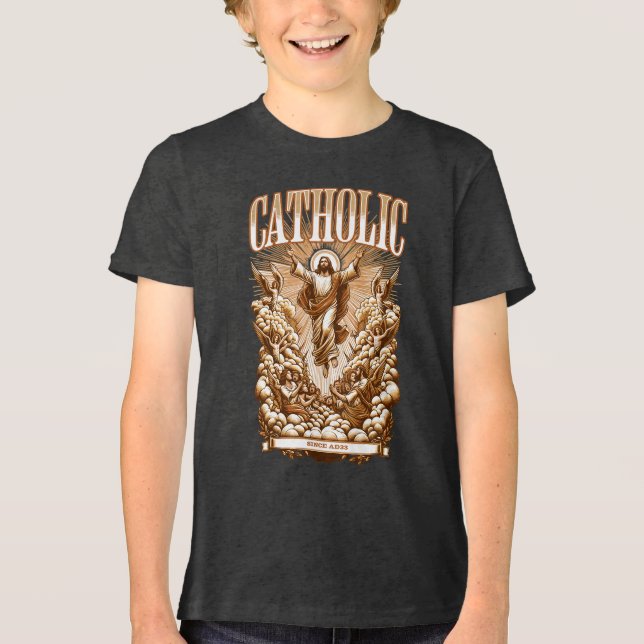 T-shirt En Tri-matière Église catholique romaine depuis AD33 Traditionnel (Recto)