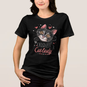 T-shirt En Tri-matière Élection De La Dame De Chat Sans Enfant Aux États-