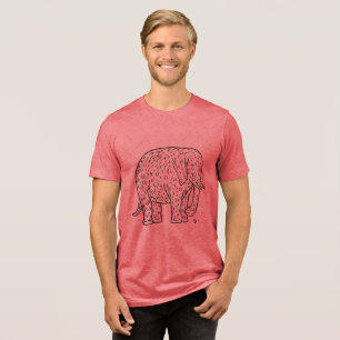 T-shirt En Tri-matière Élégance avec l'éléphant rétro de Leo Gestel