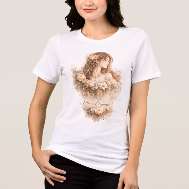 T-shirt En Tri-matière Élégance Florale (Recto)