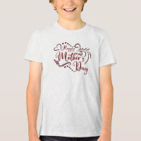 Elégant "Bonne fête des mères" Lettering Tee