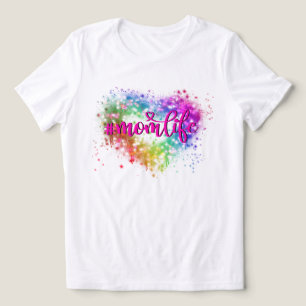 T-shirt En Tri-matière Élégant Coloré étincelant parties scintillant coeu