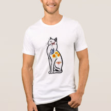 Élégant contour de chat avec papillons et fleurs