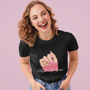 T-shirt En Tri-matière Élégant ongle rose chaud l Professionnel Uniforme
