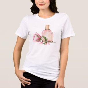 T-shirt En Tri-matière Élégante Bouteille de Parfum "Jour du Parfum" T-sh