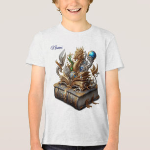 T-shirt En Tri-matière Élégantes perruques chic en or, argent, bleu, jaun