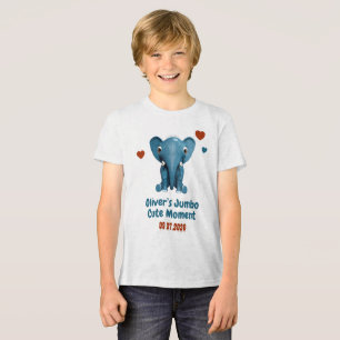 T-shirt En Tri-matière Élément Bébé Nom Personnalisé Date Moment Mignon
