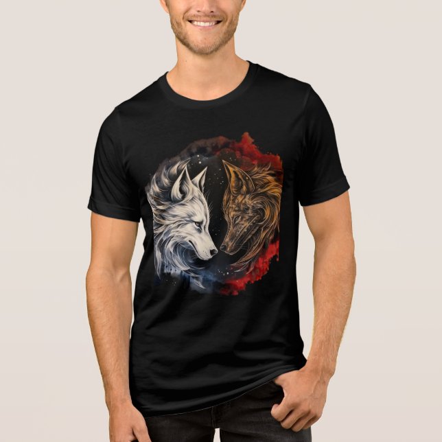 T-shirt En Tri-matière Élémentaire Wolves - Fire & Ice Spirit (Recto)