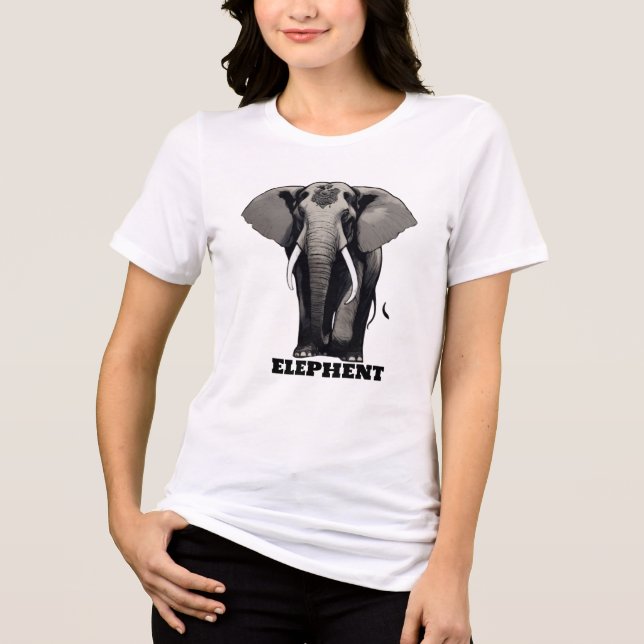 T-SHIRT  EN TRI-MATIÈRE ÉLÉPHANT (Recto)