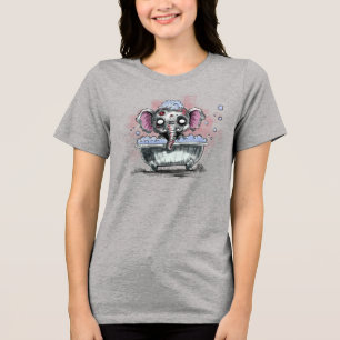 T-shirt En Tri-matière Eléphant Zombie dans une baignoire