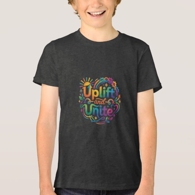 T-shirt En Tri-matière Élever et Unir. (Recto)