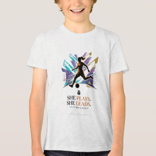 T-shirt En Tri-matière Elle Joue Elle Mène Les Futures Stars du Football