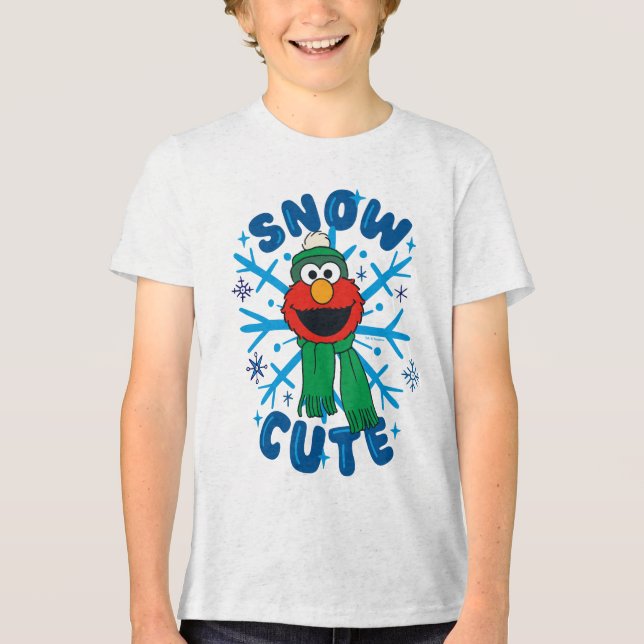 T-shirt En Tri-matière Elmo Snow Cute (Recto)