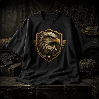 T-shirt En Tri-matière Emblème de crête d'aigle militaire