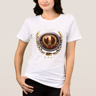 T-shirt En Tri-matière Emblème de garantie Couronne de Laurier Numéro Un