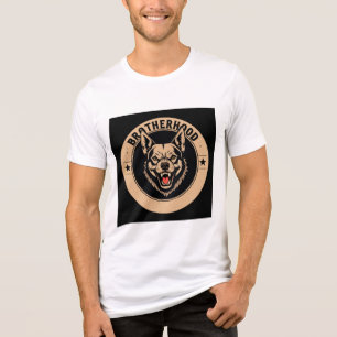 T-shirt En Tri-matière Emblème de logo de loup représentant la fraternité