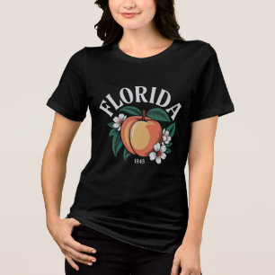 T-shirt En Tri-matière Emblème Fleur de Pêcher de Floride - Établ. 1845