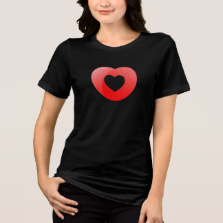 T-shirt En Tri-matière Embrasse double coeur - Symbole minimaliste d'amou