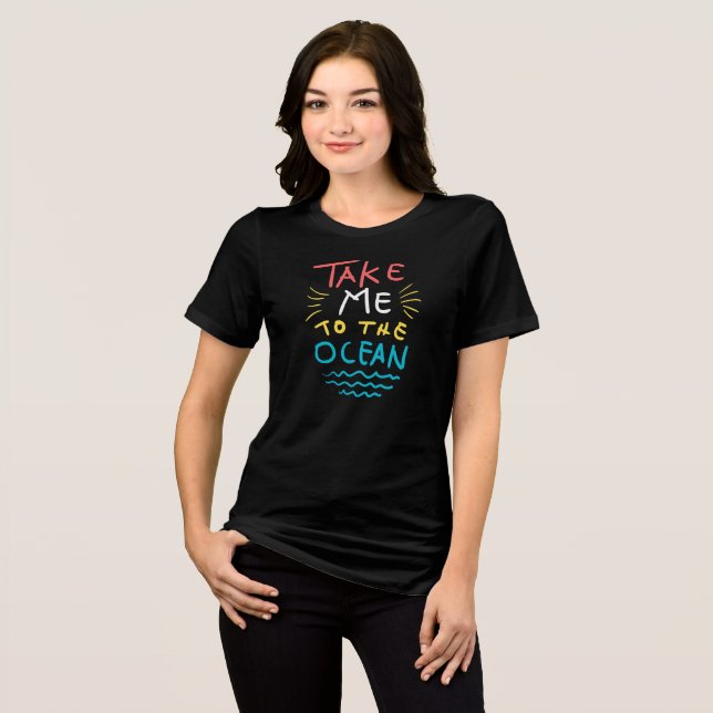 T-shirt En Tri-matière Emmenez-moi à la plage (Recto plein)