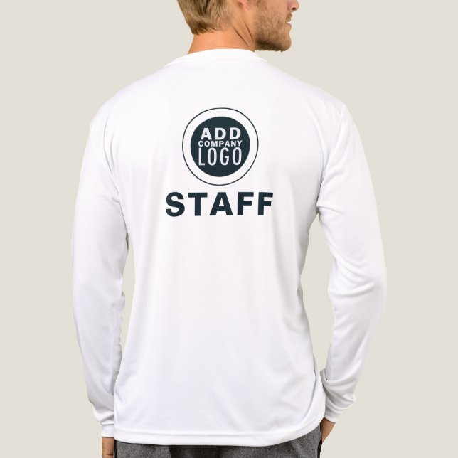 T-shirt En Tri-matière Employés du logo d'entreprise simple personnalisés (Dos)