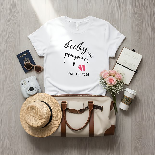 T-shirt En Tri-matière  Empreinte de bébé fille Maternité Maman- (Créateur téléchargé)