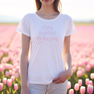 T-shirt En Tri-matière Empreinte de grossesse humoristique roseT-shirt