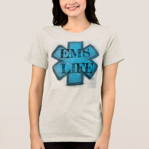 T-shirt En Tri-matière EMS bleu féminin Étoile de vie