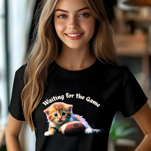 T-shirt En Tri-matière En attente du chat de jeu