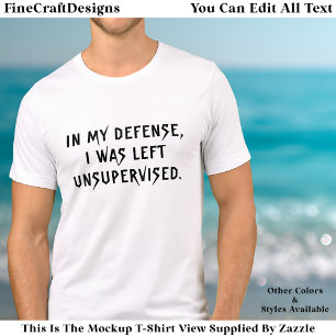 T-shirt En Tri-matière En ma défense drôle d'excuse Citation à la mode T