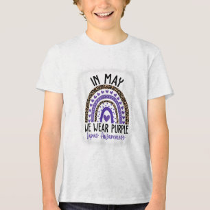 T-shirt En Tri-matière En Mai Nous Portons Violet Lupus Mois De Sensibili
