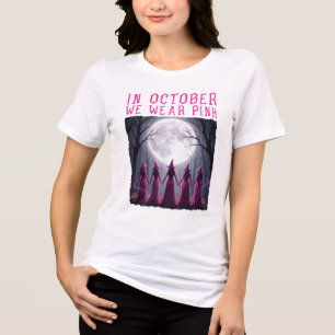 T-shirt En Tri-matière En Octobre Nous Portons Pink Halloween Cancer Du S
