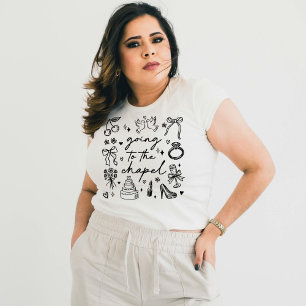 T-shirt En Tri-matière En route pour la chapelle, jolie mariée girly