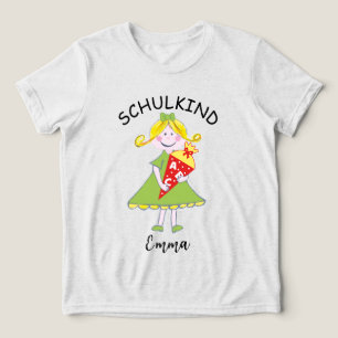 T-shirt En Tri-matière Enfant scolarisé - Fille avec un cône scolaire - v