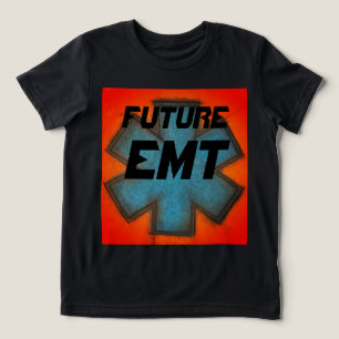 T-shirt En Tri-matière Enfants futur EMT rouge et bleu étoile de vie