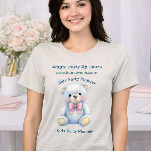 T-shirt En Tri-matière Enfants Planificateur de fête Pastel Teddy Bear Co