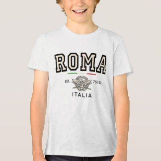 T-shirt En Tri-matière Enfants Roma Italia Est 753 BC Vintage Varsity