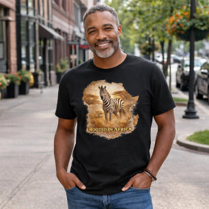 T-shirt En Tri-matière Enraciné dans le Zèbre d'Afrique   Fierté de la fa