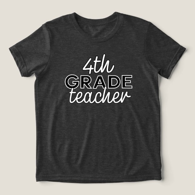 T-shirt En Tri-matière Enseignant de 4e année 4e année (Design Recto)