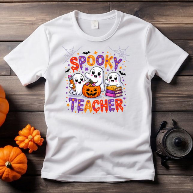 T-shirt En Tri-matière Enseignant éffrayant Retro Halloween Design (Créateur téléchargé)