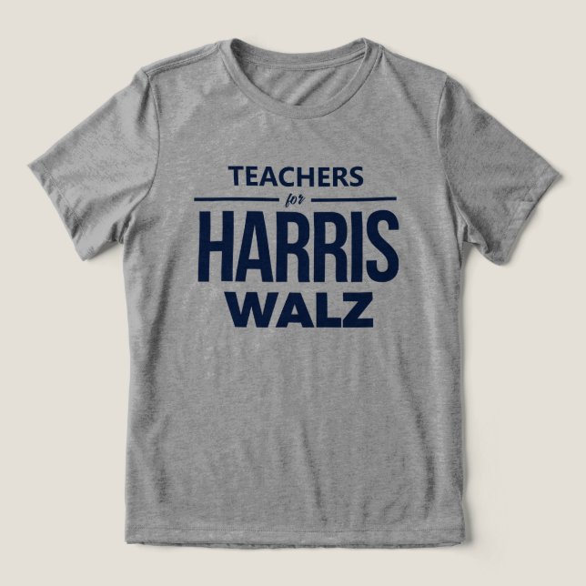 T-shirt En Tri-matière Enseignants pour Harris Walz (Design Recto)