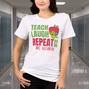 T-shirt En Tri-matière Enseigner Rire Répéter Enseignant