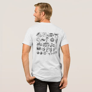T-shirt En Tri-matière Ensemble de cliparts de style de vie dessinés à la