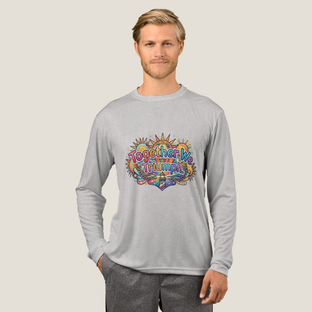 T-shirt En Tri-matière Ensemble Nous Triomphons (Recto complet)