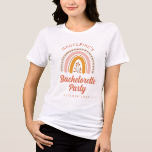 T-shirt En Tri-matière enterrement de vie de jeune fille arc-en-ciel Bohè