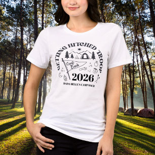 T-shirt En Tri-matière Enterrement de Vie de Jeune Fille de Camping Noir