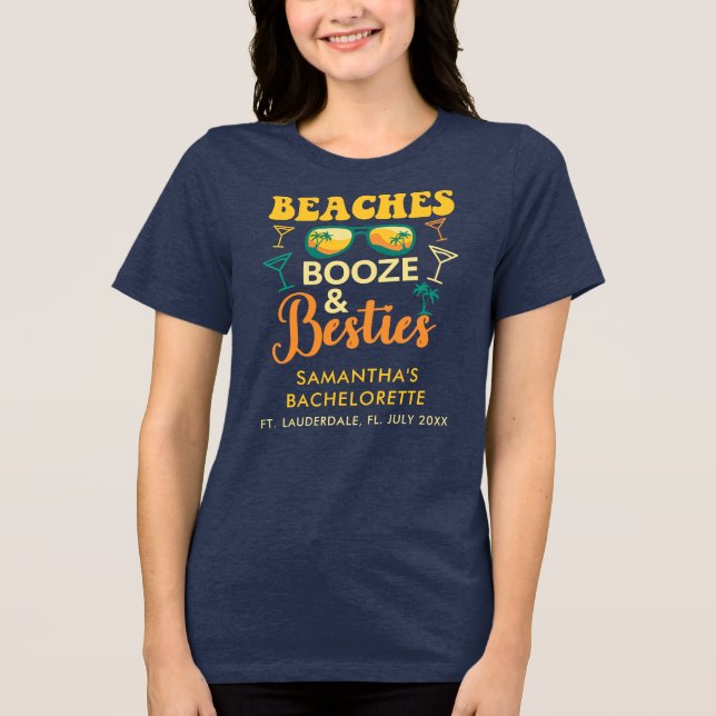 T-shirt En Tri-matière Enterrement de vie de jeune fille Plages Alcool Am (Recto)