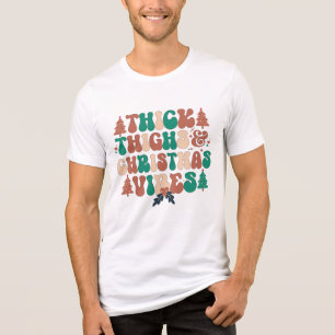T-shirt En Tri-matière Épais cuisses et Vibes de Noël Retro Super