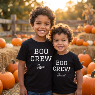 T-shirt En Tri-matière Équipage Boo Halloween avec monogramme