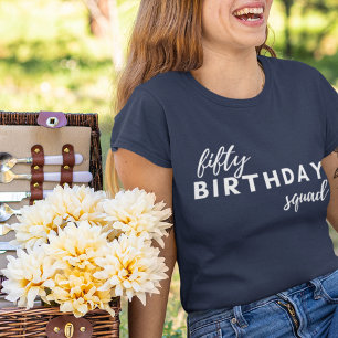 T-shirt En Tri-matière Équipe 50 ans Typography Simple Moderne Personnali